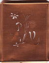 PV - Hübsche, verspielte Monogramm Schablone Blumenumrandung
