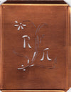 RA - Hübsche, verspielte Monogramm Schablone Blumenumrandung