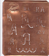 www.knopfparadies.de - RA - Antike Stickschablone aus Kupferblech