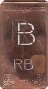 RB - Kleine Monogramm-Schablone in Jugendstil-Schrift