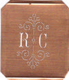 RC - Besonders hübsche alte Monogrammschablone