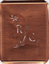 RC - Hübsche, verspielte Monogramm Schablone Blumenumrandung