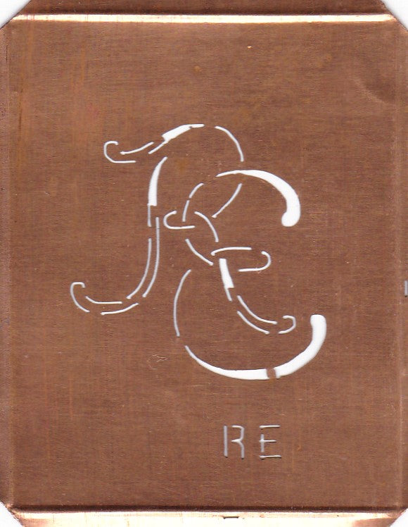 RE - 90 Jahre alte Stickschablone für hübsche Handarbeits Monogramme