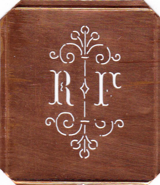 RF - Besonders hübsche alte Monogrammschablone
