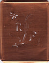 RF - Hübsche, verspielte Monogramm Schablone Blumenumrandung