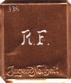RF - Kleine Monogramm Schablone zum Besticken von Herrenhemden