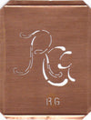 RG - 90 Jahre alte Stickschablone für hübsche Handarbeits Monogramme