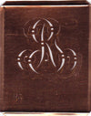 RG - Alte verschlungene Monogramm Stick Schablone