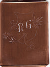 RG - Seltene Stickvorlage - Uralte Wäscheschablone mit Wappen - Medaillon