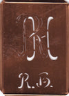 RH - Stickschablone für 2 verschiedene Monogramme