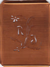 RJ - Hübsche, verspielte Monogramm Schablone Blumenumrandung