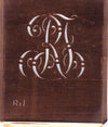 RJ - Alte verschlungene Monogramm Stick Schablone