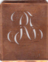 RJ - Uralte Monogramm Schablone zum Sticken