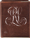 RL - Alte verschlungene Monogramm Stick Schablone