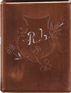 RL - Seltene Stickvorlage - Uralte Wäscheschablone mit Wappen - Medaillon