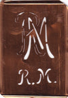 RM - Stickschablone für 2 verschiedene Monogramme