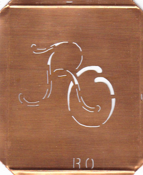 RO - 90 Jahre alte Stickschablone für hübsche Handarbeits Monogramme
