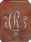 RO - Alte Monogramm Schablone mit Schnörkeln