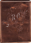 RO - Seltene Stickvorlage - Uralte Wäscheschablone mit Wappen - Medaillon