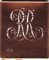 RR - Alte verschlungene Monogramm Stick Schablone