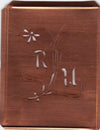 RU - Hübsche, verspielte Monogramm Schablone Blumenumrandung