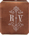 RV - Besonders hübsche alte Monogrammschablone