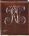 RV - Alte verschlungene Monogramm Stick Schablone