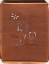 RW - Hübsche, verspielte Monogramm Schablone Blumenumrandung
