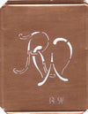 RW - 90 Jahre alte Stickschablone für hübsche Handarbeits Monogramme