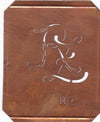 RZ - 90 Jahre alte Stickschablone für hübsche Handarbeits Monogramme