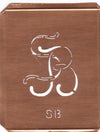 SB - 90 Jahre alte Stickschablone für hübsche Handarbeits Monogramme