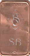 SB - Alte Jugendstil Stickschablone - Medaillon-Design
