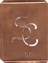 SC - 90 Jahre alte Stickschablone für hübsche Handarbeits Monogramme