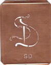 SD - 90 Jahre alte Stickschablone für hübsche Handarbeits Monogramme