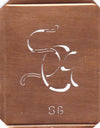 SG - 90 Jahre alte Stickschablone für hübsche Handarbeits Monogramme