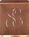 SG - Hübsche alte Kupfer Schablone mit 3 Monogramm-Ausführungen