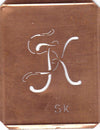 SK - 90 Jahre alte Stickschablone für hübsche Handarbeits Monogramme