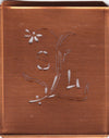 SL - Hübsche, verspielte Monogramm Schablone Blumenumrandung