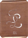SL - 90 Jahre alte Stickschablone für hübsche Handarbeits Monogramme