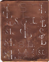 SL - Große attraktive Kupferschablone mit vielen Monogrammen