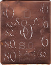 SO - Große attraktive Kupferschablone mit vielen Monogrammen