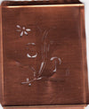 SP - Hübsche, verspielte Monogramm Schablone Blumenumrandung