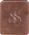 SS - Kleine Kupferschablone Wäsche Monogramm