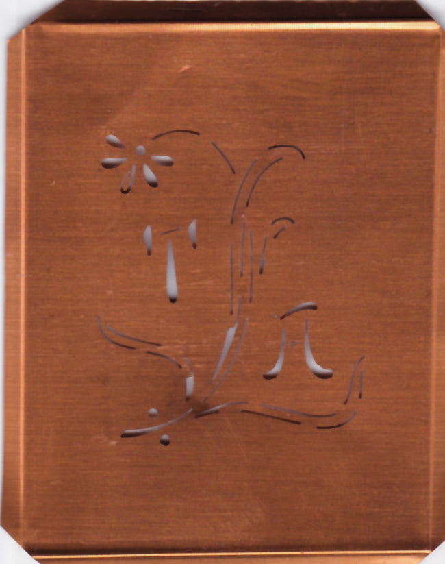 TA - Hübsche, verspielte Monogramm Schablone Blumenumrandung