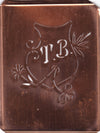 TB - Seltene Stickvorlage - Uralte Wäscheschablone mit Wappen - Medaillon