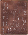 TB - Große attraktive Kupferschablone mit vielen Monogrammen