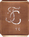 TC - 90 Jahre alte Stickschablone für hübsche Handarbeits Monogramme