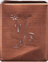TD - Hübsche, verspielte Monogramm Schablone Blumenumrandung