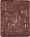 TD - Große attraktive Kupferschablone mit vielen Monogrammen