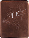 TE - Seltene Stickvorlage - Uralte Wäscheschablone mit Wappen - Medaillon